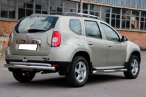 Renault Duster 2008–2017 Barra trasera recta (acero inoxidable) foto 2