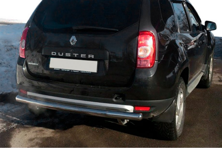 Dacia Duster 2008-2018 Barra trasera recta (acero inoxidable) Image