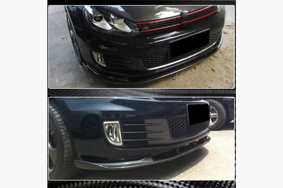 Volkswagen Golf 6 2008-2014 Labio Delantero V2 para GTI HB 2010-2013 Carbono Foto 3