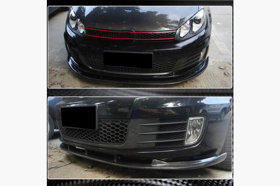 Volkswagen Golf 6 2008-2014 Labio Delantero V2 para GTI HB 2010-2013 Carbono Foto 4