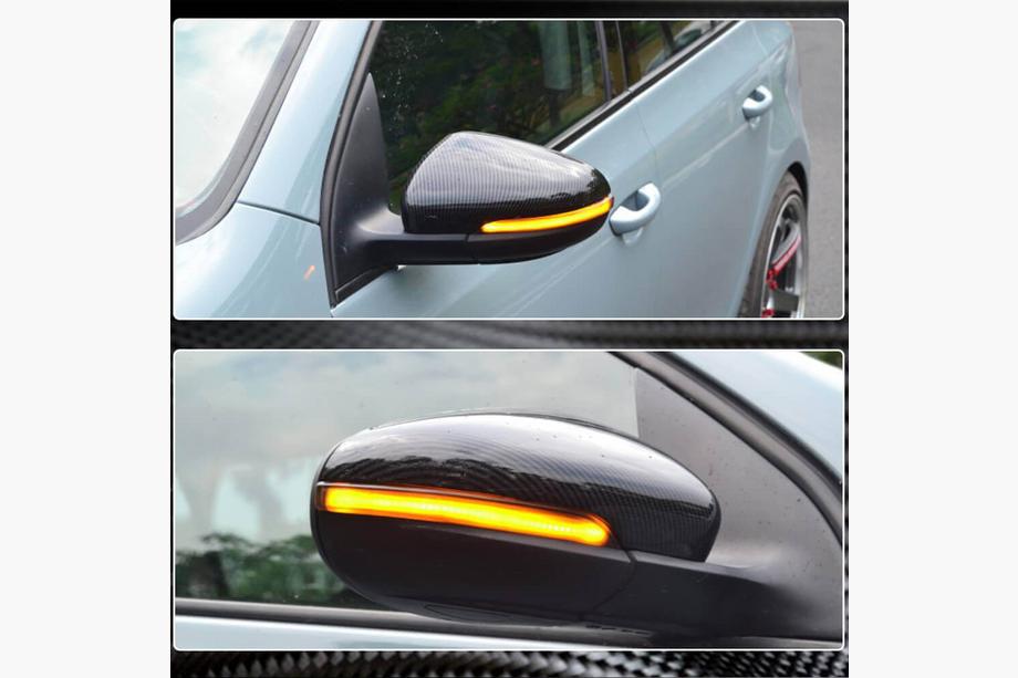 Volkswagen Golf 6 2008-2014 Cubiertas de Espejos (para HB 2010-2013, Carbono) Foto 4