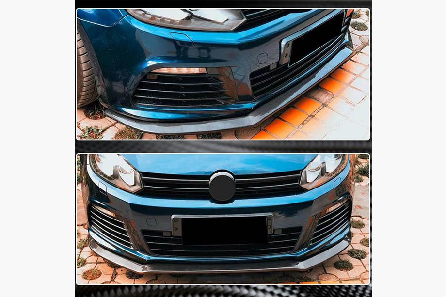 Volkswagen Golf 6 2008-2014 Lip delantero V2 para R HB 2010-2013 Carbono Foto 3
