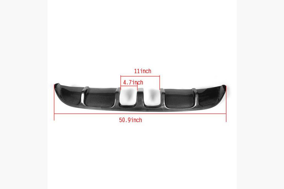 Volkswagen Golf 6 2008-2014 Difusor Trasero de Parachoques V2 (para Base HB 2010-2013, Carbono) Foto 4