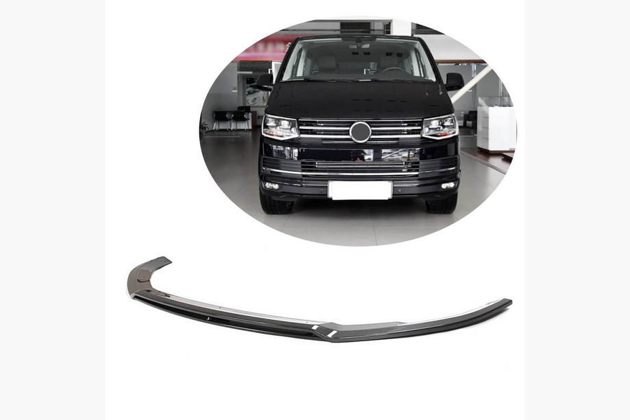 Volkswagen T6 2015-2024 Labio Alerón Parachoques Delantero (para 2015-2019, Carbono) Foto 1