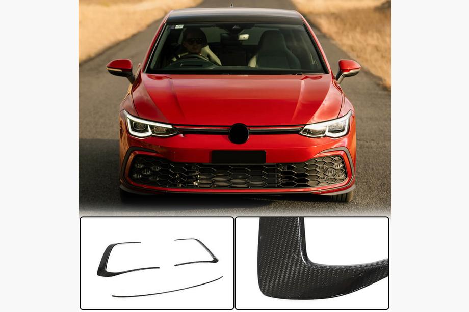 Volkswagen Golf 8 2019- Cubiertas de parachoques delantero de carbono seco (para GTI HB) Image