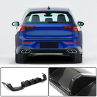 Volkswagen Golf 8 2019- Difusor de parachoques trasero (para R HB, Carbono Seco) foto 2