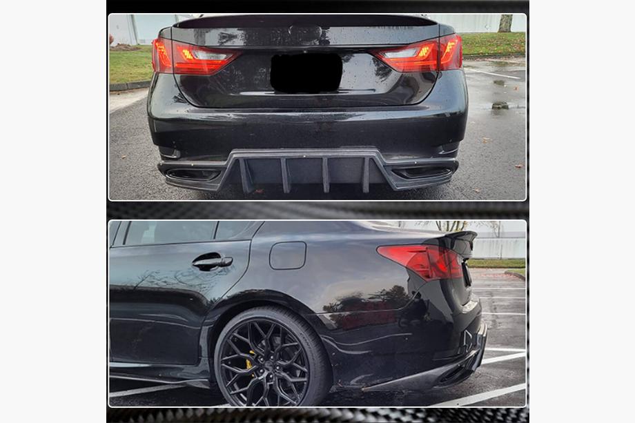 Lexus GS 2011-2020 Difusor de Parachoques Trasero (para F-Sport 2011-2015, Carbono) Foto 5