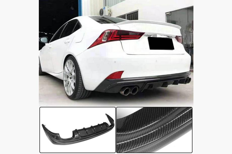 Lexus IS 2013- Difusor Trasero de Parachoques V2 para Base/F-Sport 2013-2016, Carbono Foto 1