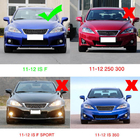 Lexus IS 2005-2013 Labio delantero parachoques (para F 2011-2013, Carbono) foto 6