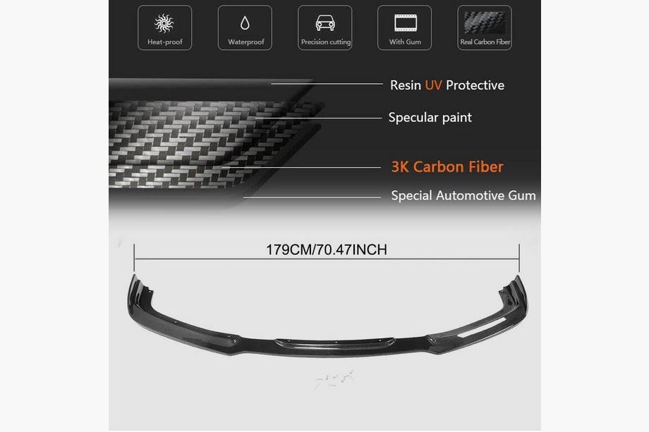 Lexus IS 2005-2013 Labio delantero parachoques (para F 2011-2013, Carbono) Foto 5