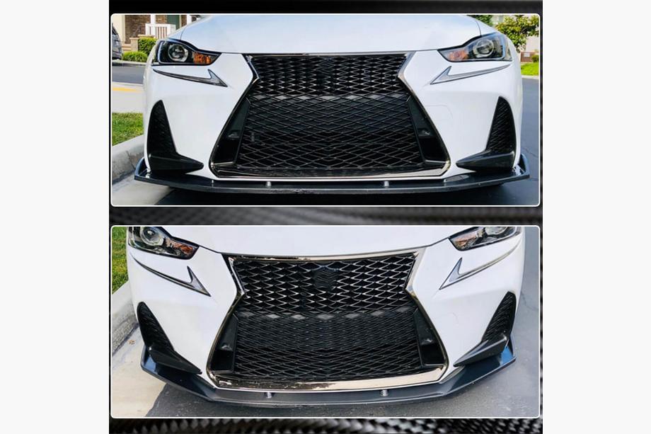 Lexus IS 2013- Labio Delantero Parachoques (para Base/F-Sport 2016-2020, Carbono) Foto 8