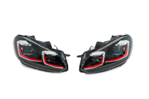 Volkswagen Golf 6 2008-2014 Faros delanteros Golf 7 Style Red (sin unidades de control, 2 uds) foto 1