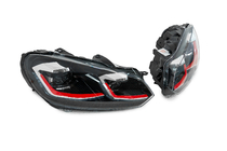Volkswagen Golf 6 2008-2014 Faros delanteros Golf 7 Style Red (sin unidades de control, 2 uds) foto 5
