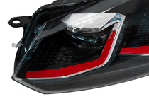 Volkswagen Golf 6 2008-2014 Faros delanteros Golf 7 Style Red (sin unidades de control, 2 uds) foto 7
