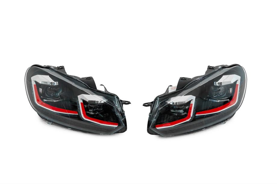 Volkswagen Golf 6 2008-2014 Faros delanteros Golf 7 Style Red (sin unidades de control, 2 uds) Image