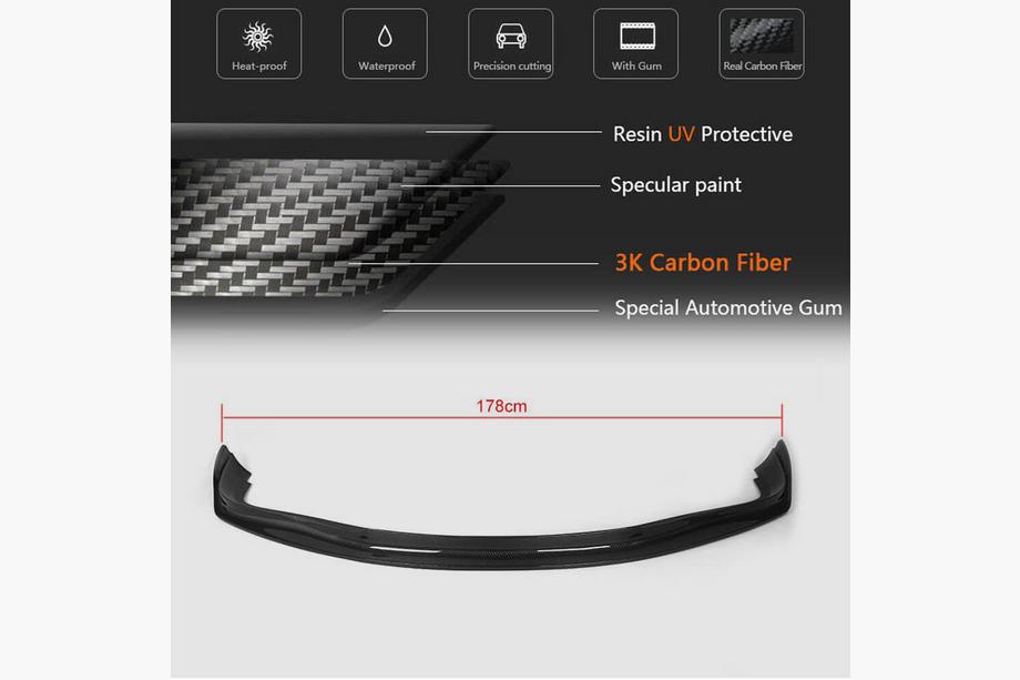 Infiniti G25/G35/37 (V36/CV36) 2006-2015 Labio de Parachoques Delantero (para G37 Coupe 2009-2013, Carbono) Foto 5