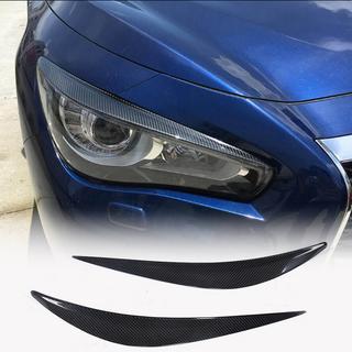 Pestañas para faros (para Q50 2014-2017, Carbono) Infiniti Q50/Q60 2013-2024 foto 1
