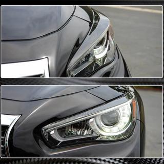 Pestañas para faros (para Q50 2014-2017, Carbono) Infiniti Q50/Q60 2013-2024 foto 4