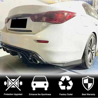 Cubiertas de parachoques trasero de carbono para Q50 Base/Sport 2014-2017 Infiniti Q50/Q60 2013-2024 foto 2