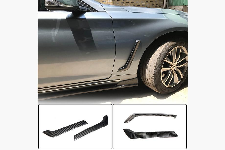 Infiniti Q50/Q60 2013-2024 Cubiertas de aletas delanteras de carbono (para Q50 Base/Sport 2014-2020) Foto 1
