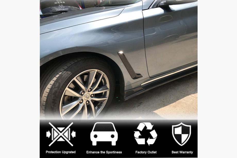 Infiniti Q50/Q60 2013-2024 Cubiertas de aletas delanteras de carbono (para Q50 Base/Sport 2014-2020) Foto 2