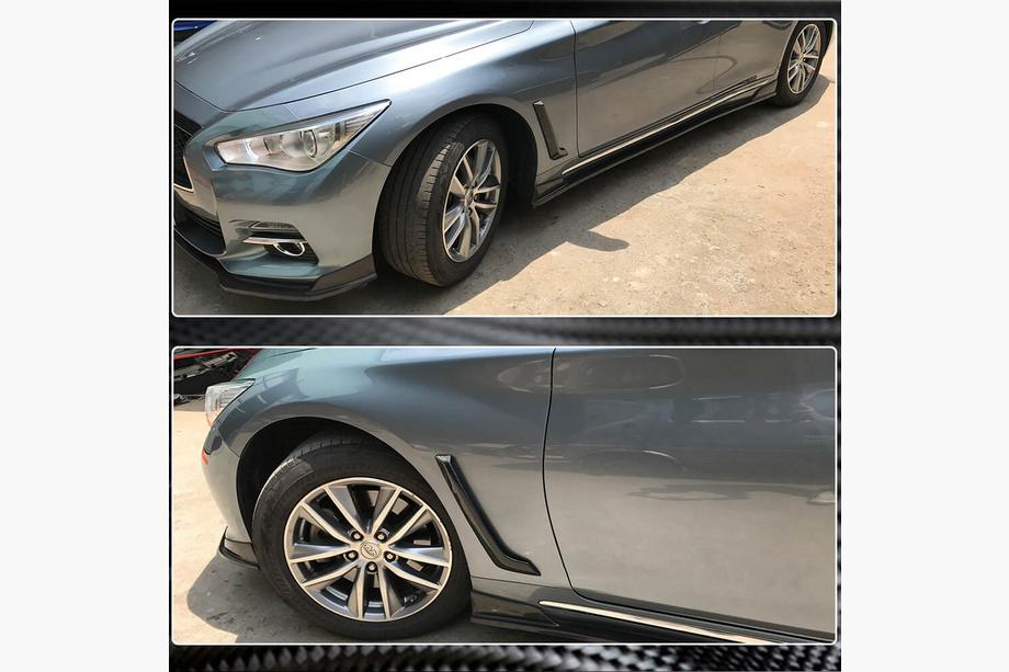 Infiniti Q50/Q60 2013-2024 Cubiertas de aletas delanteras de carbono (para Q50 Base/Sport 2014-2020) Foto 3