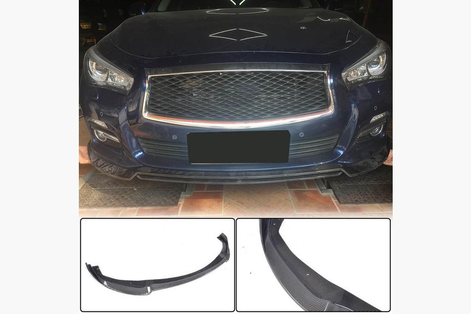 Infiniti Q50/Q60 2013-2024 Labio Delantero V2 para Q50 Base 2014-2017 Carbono Foto 1