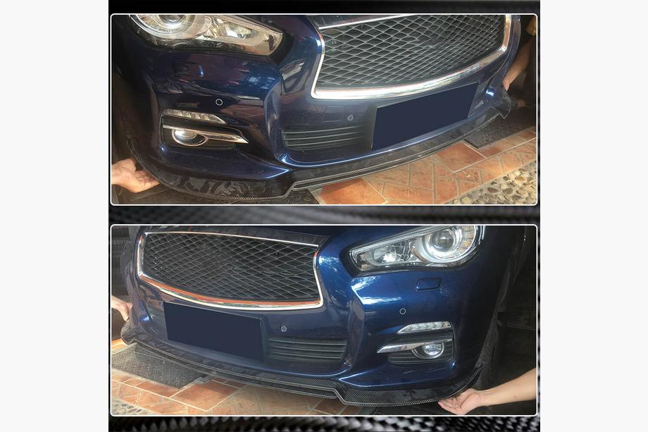 Infiniti Q50/Q60 2013-2024 Labio Delantero V2 para Q50 Base 2014-2017 Carbono Foto 3