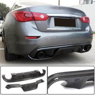Difusor Trasero de Parachoques V3 para Q50 Base/Sport 2014-2017, Carbono foto 1