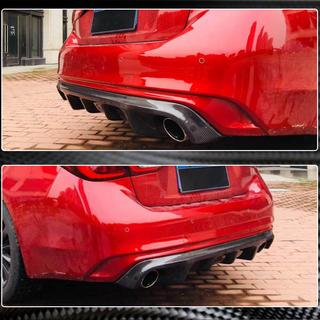 Difusor Trasero de Parachoques V2 para Q50 Base/Sport 2018-2023 Carbono Infiniti Q50/Q60 2013-2024 foto 3
