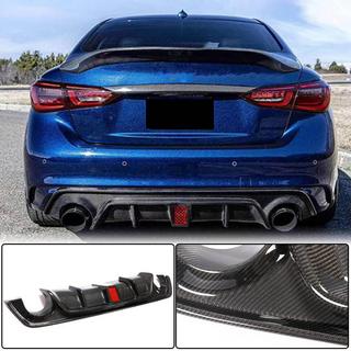 Difusor Trasero de Parachoques V3 (para Q50 Base/Sport 2018-2023, Carbono) Infiniti Q50/Q60 2013-2024 foto 2
