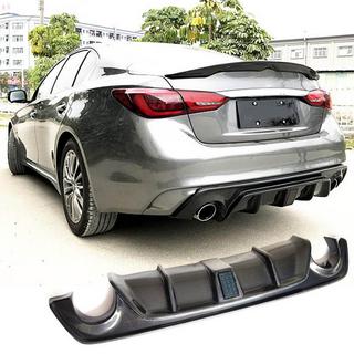 Difusor Trasero de Parachoques V4 (para Q50 Base/Sport 2018-2023, Carbono) Infiniti Q50/Q60 2013-2024 foto 1