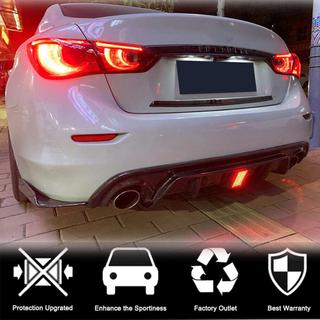 Difusor Trasero de Parachoques V4 (para Q50 Base/Sport 2018-2023, Carbono) Infiniti Q50/Q60 2013-2024 foto 4