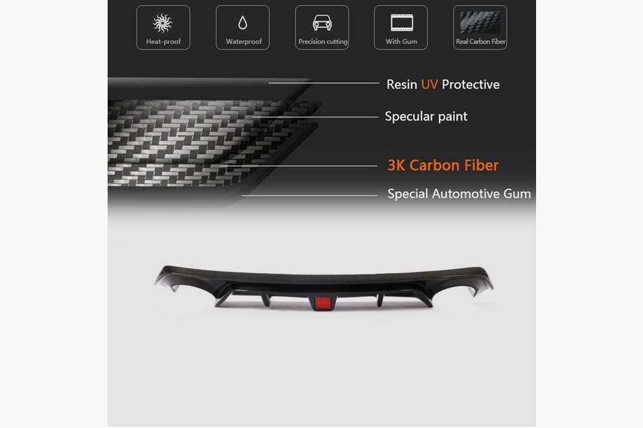 Infiniti Q50/Q60 2013-2024 Difusor Trasero de Parachoques V4 (para Q50 Base/Sport 2018-2023, Carbono) Foto 7