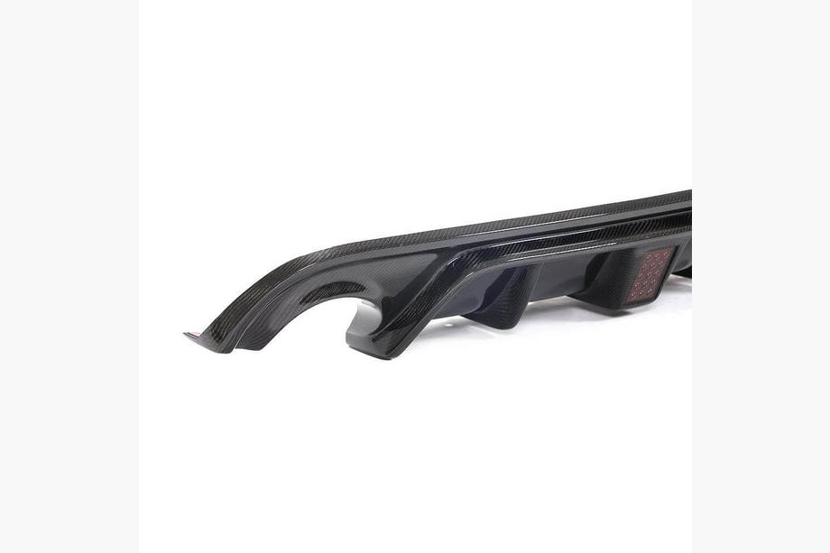 Infiniti Q50/Q60 2013-2024 Difusor Trasero de Parachoques V4 (para Q50 Base/Sport 2014-2017, Carbono) Foto 3