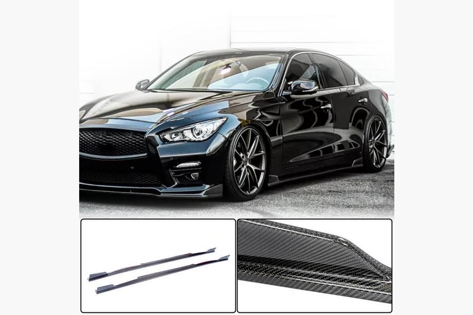 Infiniti Q50/Q60 2013-2024 Faldones Laterales V1 (para Q50, Carbono) Foto 2