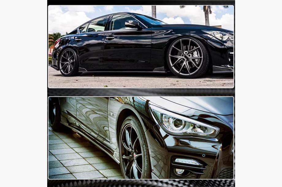 Infiniti Q50/Q60 2013-2024 Faldones Laterales V1 (para Q50, Carbono) Foto 5