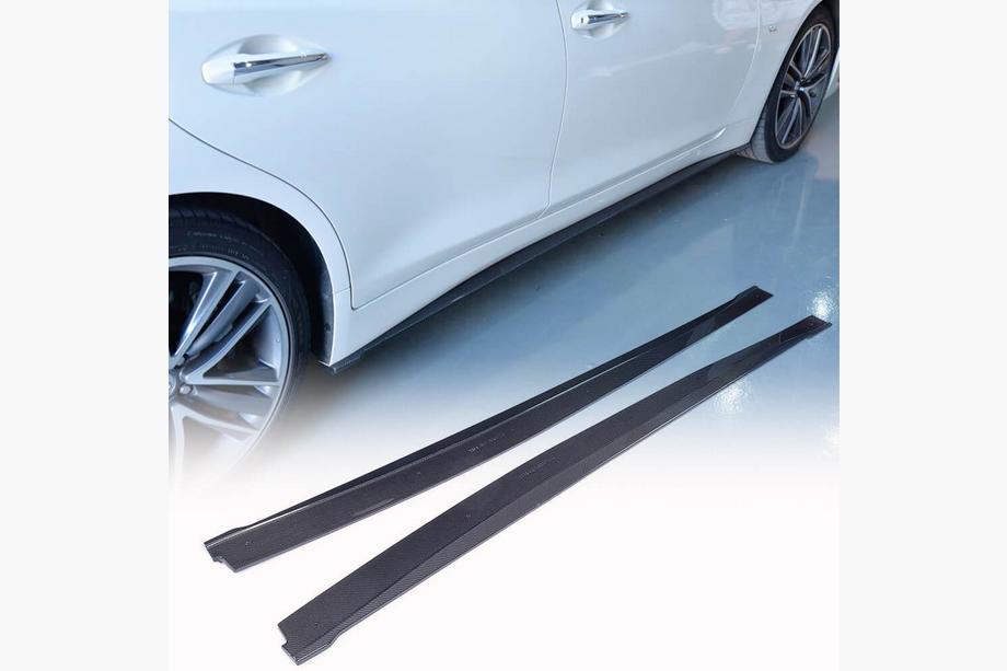 Infiniti Q50/Q60 2013-2024 Faldones Laterales V2 (para Q50, Carbono) Image