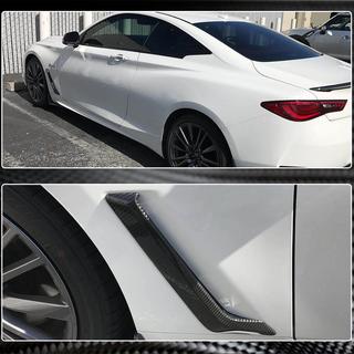 Cubiertas de aletas delanteras de carbono (para Q60 2016-2022) foto 4
