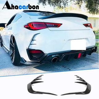 Cubiertas de parachoques trasero (para Q60 2016-2022, Carbono) Infiniti Q50/Q60 2013-2024 foto 1