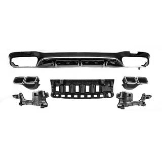 Difusor Trasero con Salidas E63-Design Plata (para AMG/AMG-Line 2016-2020) foto 1