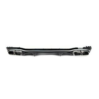 Difusor trasero con colas de escape E63-Desgin Silver (para AMG/AMG-Line 2020-2024) foto 1