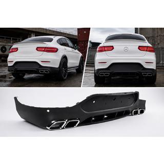 Difusor Trasero con Salidas Plateado (Diseño AMG63) foto 1