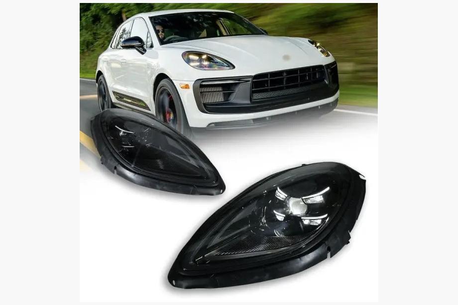 Porsche Macan 2014-2024 Faros delanteros negros (para 2018-2021, 2 uds) Image