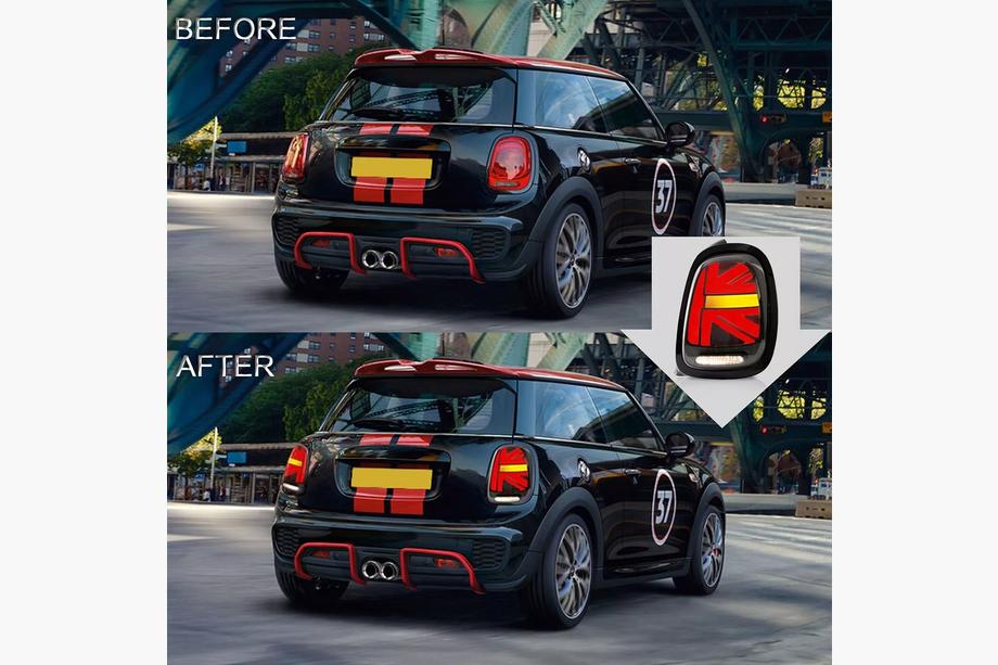 Mini Cooper F55/56/57 2014-2023 Pilotos traseros LED estilo Union Jack Red (2 uds) Image