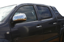 Toyota Hilux 2006-2015 Molduras de Ventana (4 uds, Acero Inoxidable) Carmos - Acero Inoxidable Turco foto 1