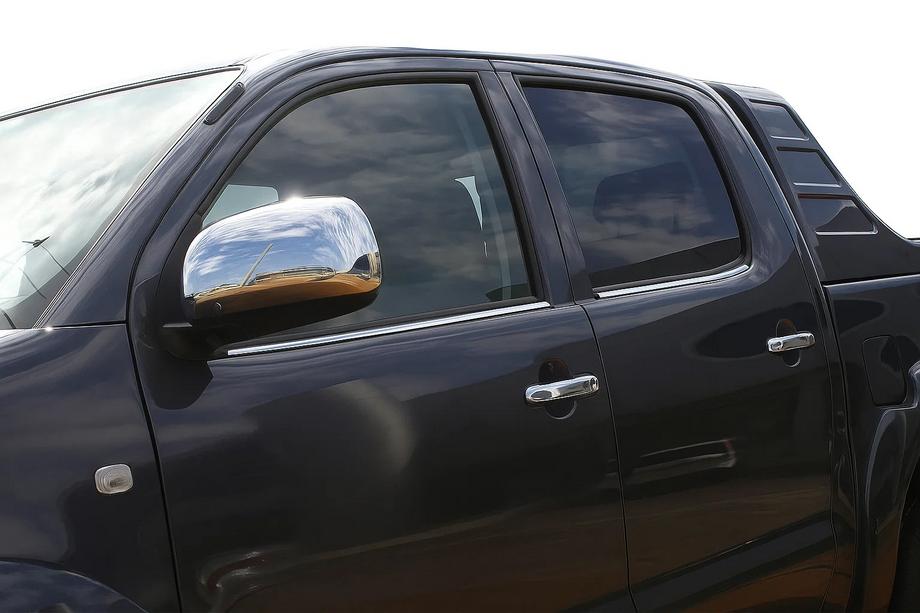 Toyota Hilux 2006-2015 Molduras de Ventana (4 uds, Acero Inoxidable) Carmos - Acero Inoxidable Turco Image