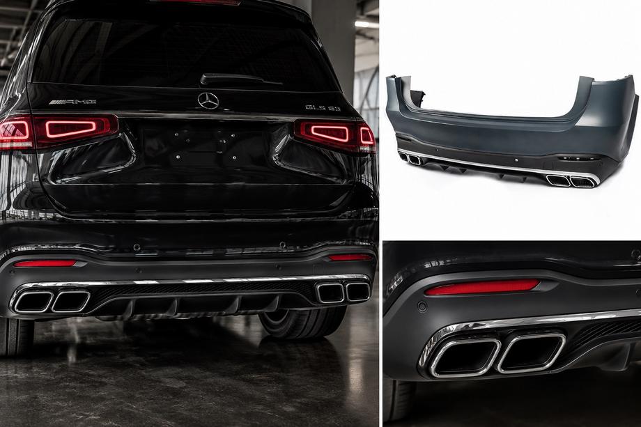 Mercedes GLS X167 2019- Parachoques trasero con difusor AMG GLS63 Image