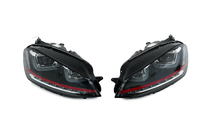 Volkswagen Golf 7/E-Golf 2012-2020 Faros delanteros Red-V2 (2012-2017, intermitentes dinámicos, 2 uds) foto 1