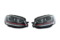 Volkswagen Golf 7/E-Golf 2012-2020 Faros delanteros Red-V2 (2012-2017, intermitentes dinámicos, 2 uds) foto 3